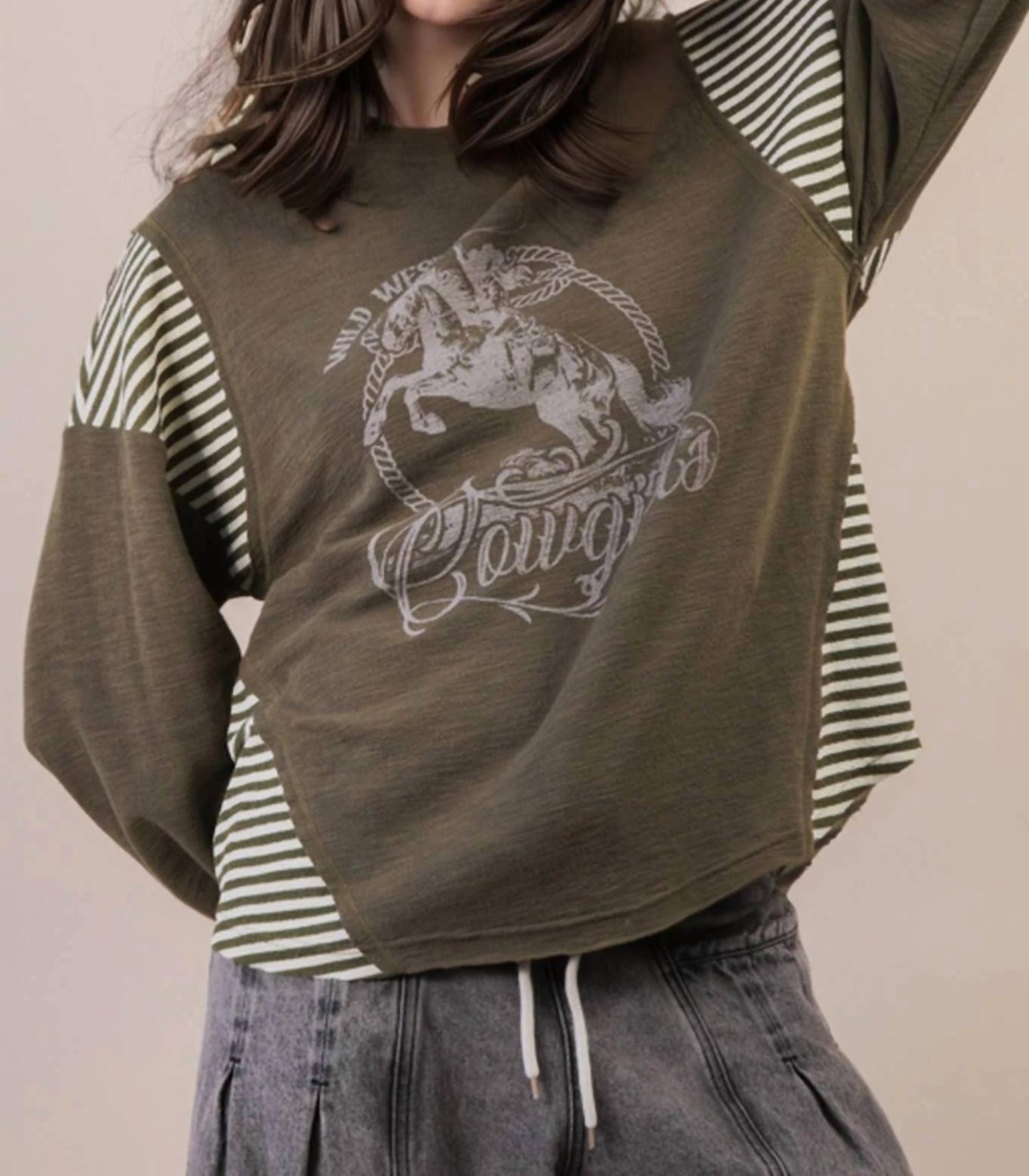 Very J - Wild West Cowgirls Western Graphic Knit Top