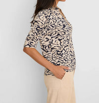 Nic + Zoe - Contrast Swirl Top