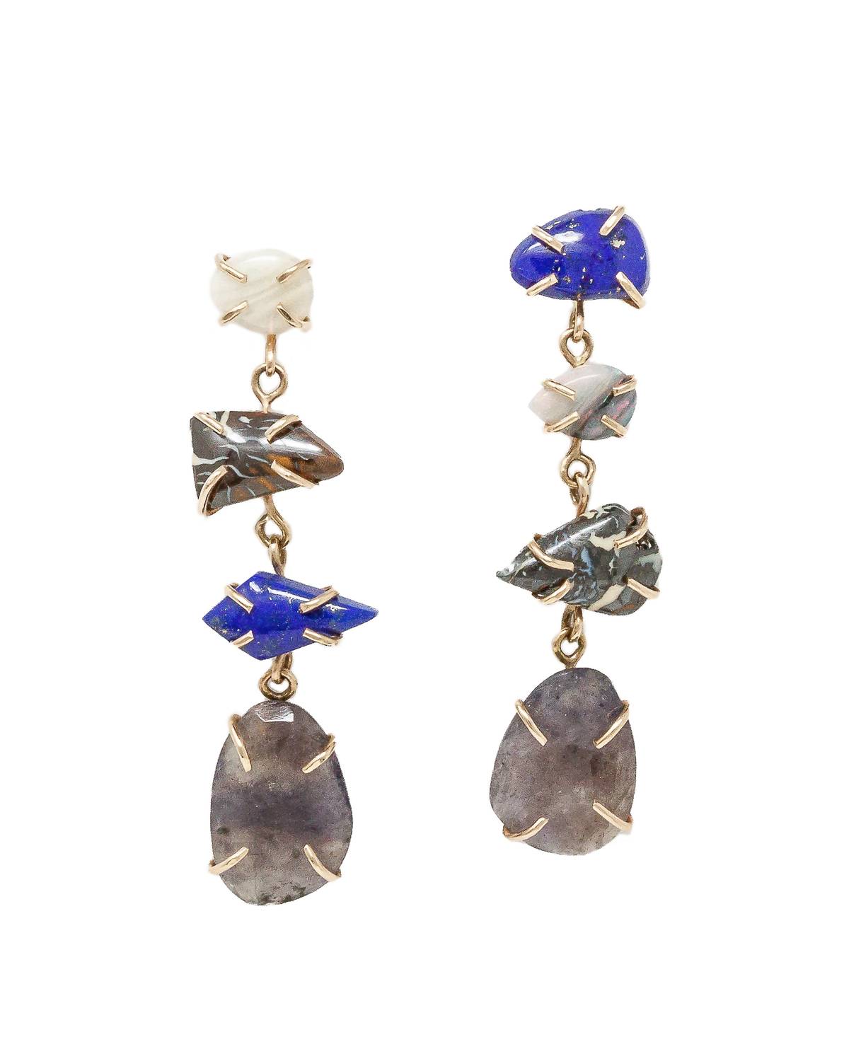 Melissa Joy Manning - Lapis Opal Labradorite Jasper Earring