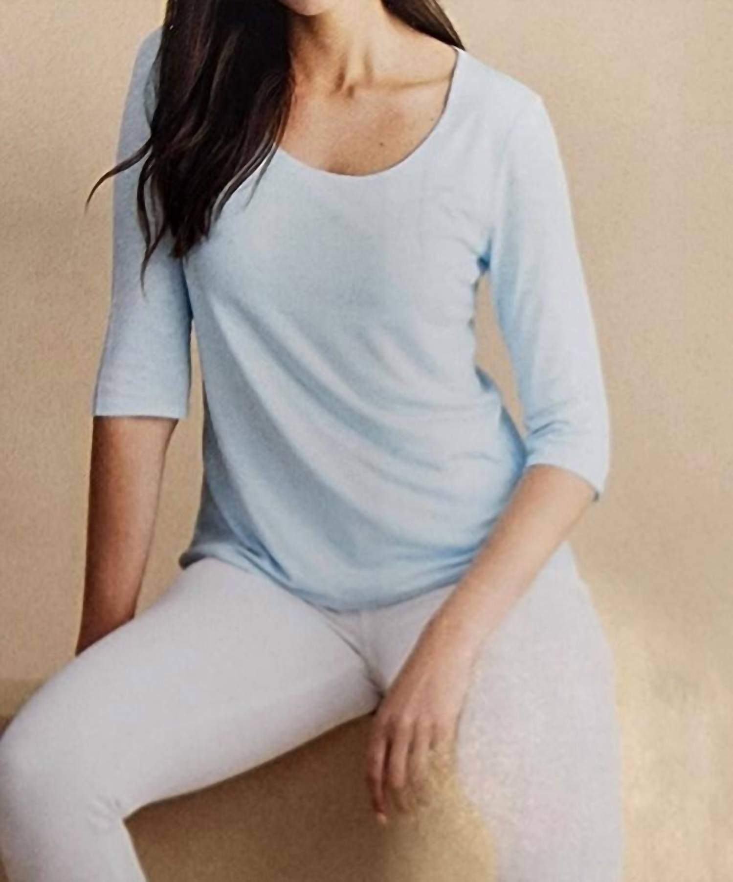 Marble - Double Layer Scoop Neck Top