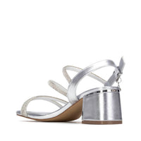 Xti Women's Faux Leather Open Toe Sandals in silver - women's sandal - alternate view