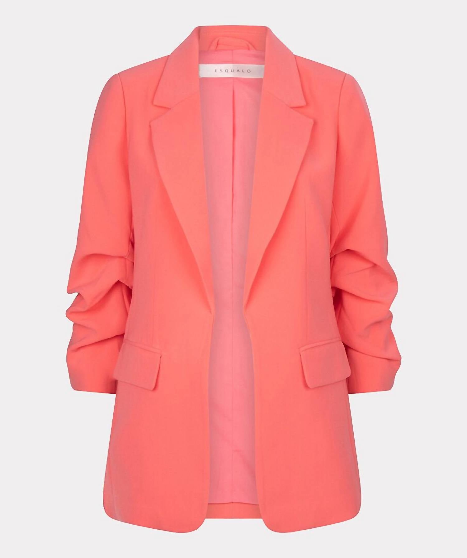 Esqualo - Rouched Sleeve Blazer