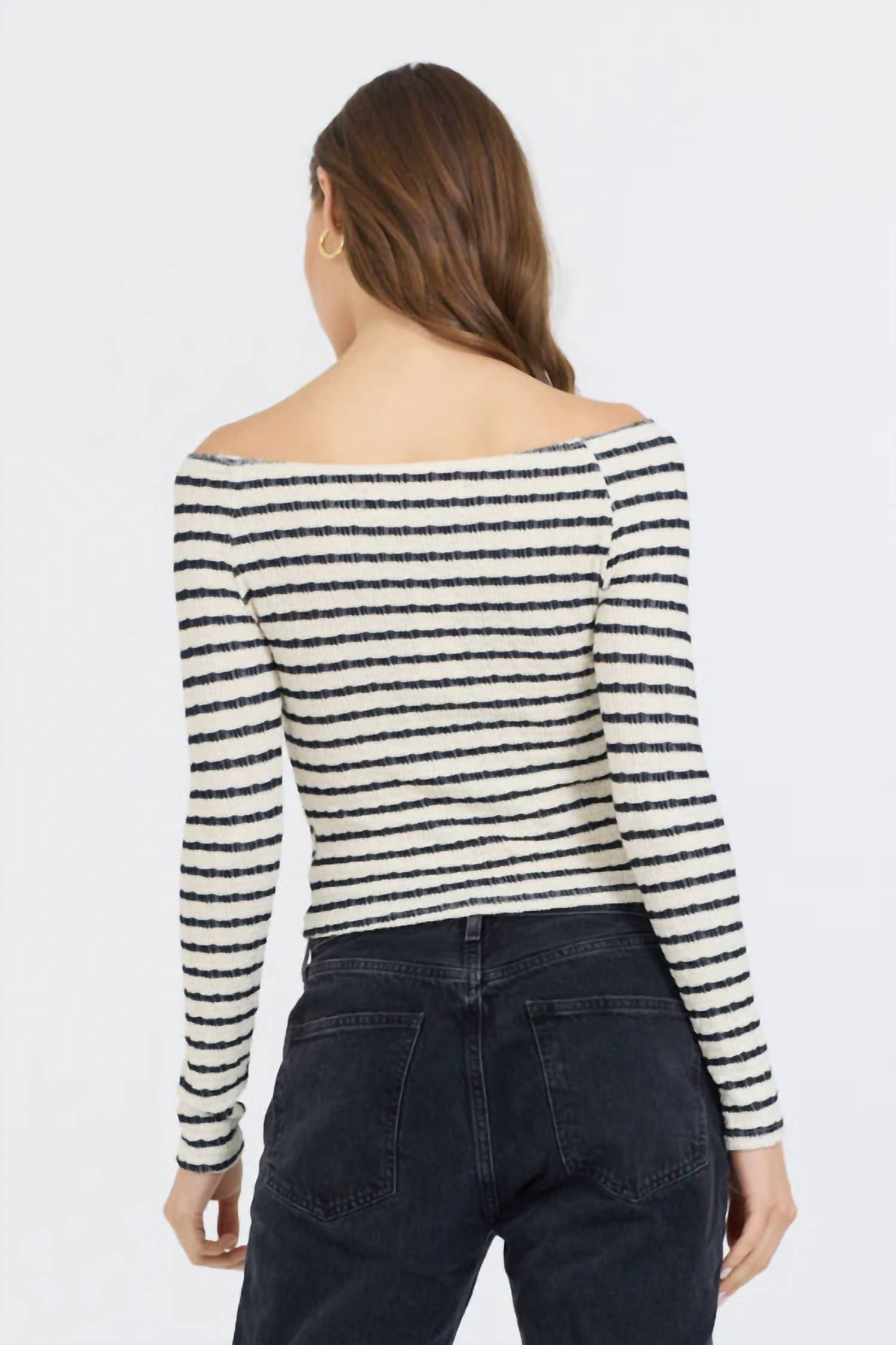 Vintage Havana - Striped Off Shoulder Top
