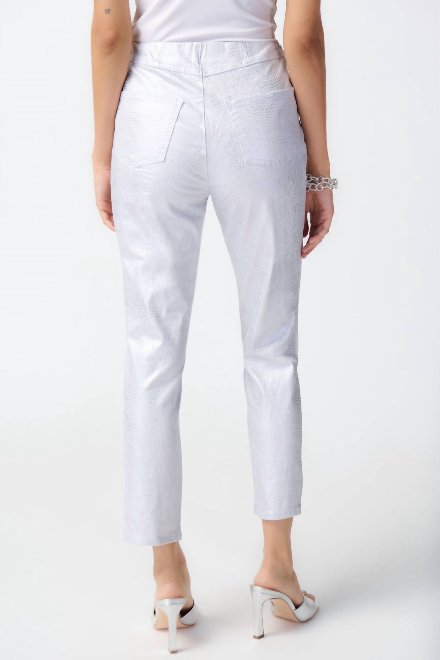 Joseph Ribkoff - Metallic Textured Pull-on Jeans