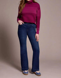 Tribal - Audrey Boundless Stretch Denim Pull-on Flare Jeans