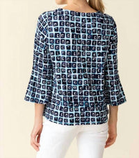 Habitat - Core Travel Cubism Pleated Sleeve Tee Top