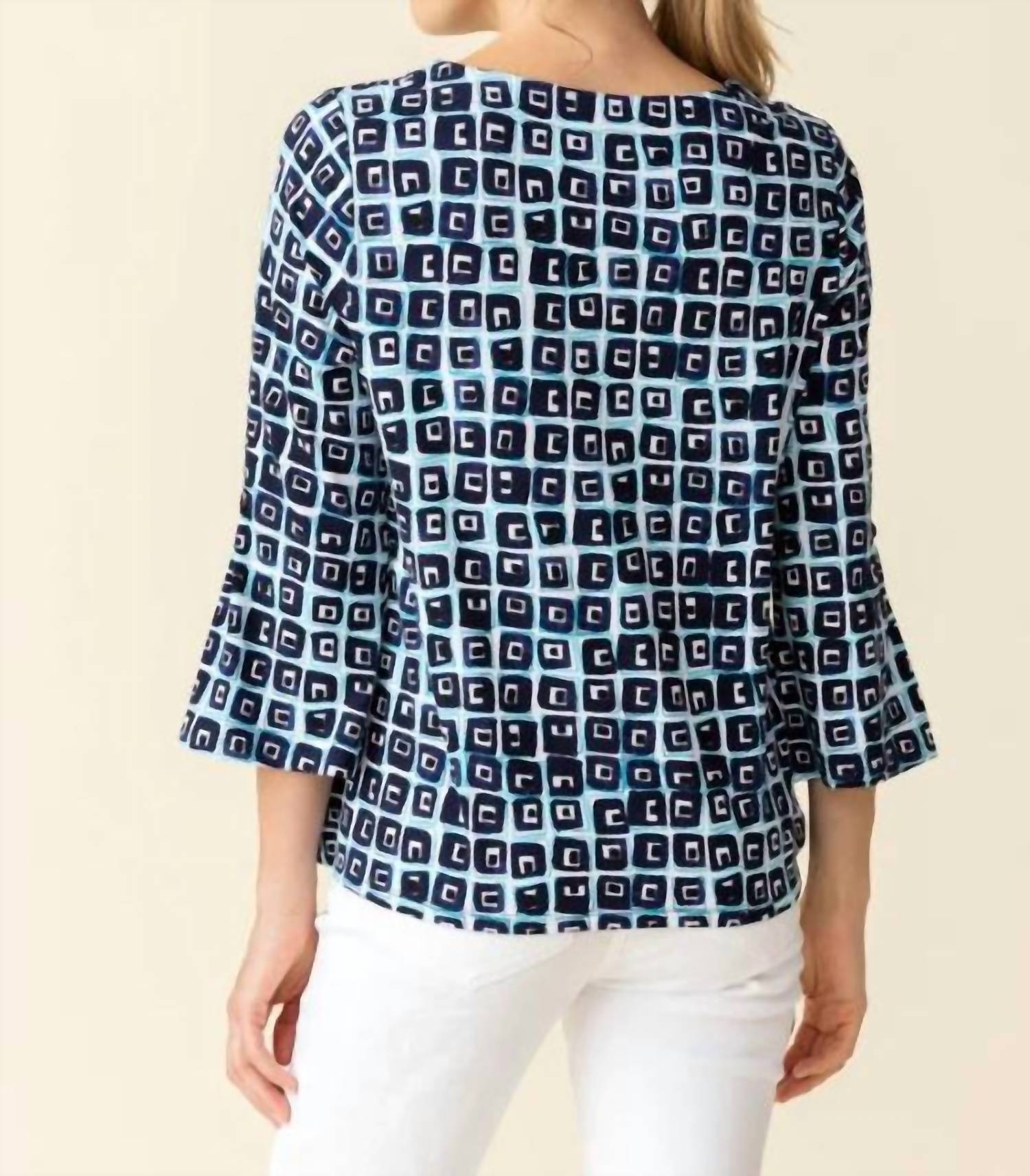 Habitat - Core Travel Cubism Pleated Sleeve Tee Top