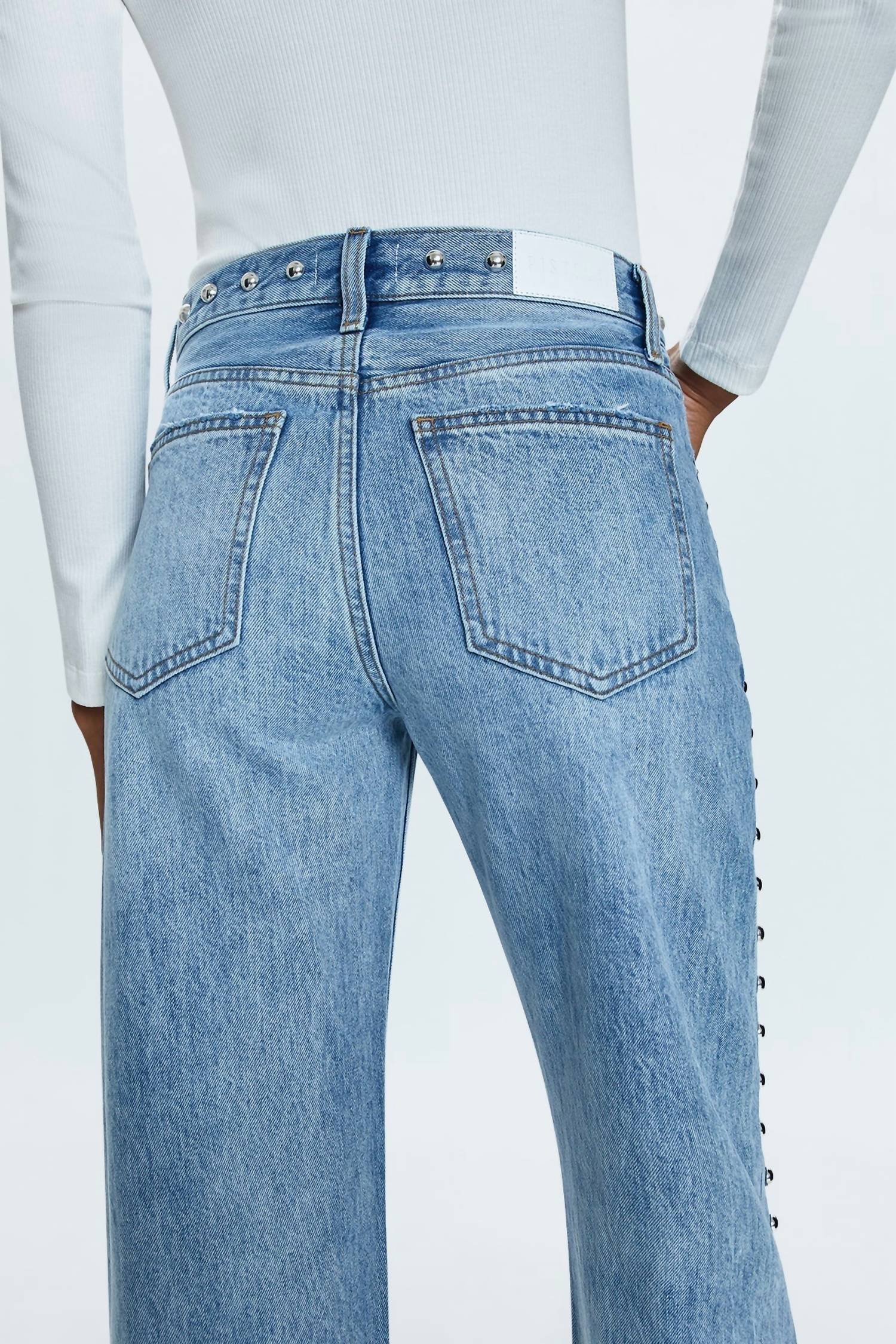 Pistola - Lexi Mid Rise Bowed Straight Jean
