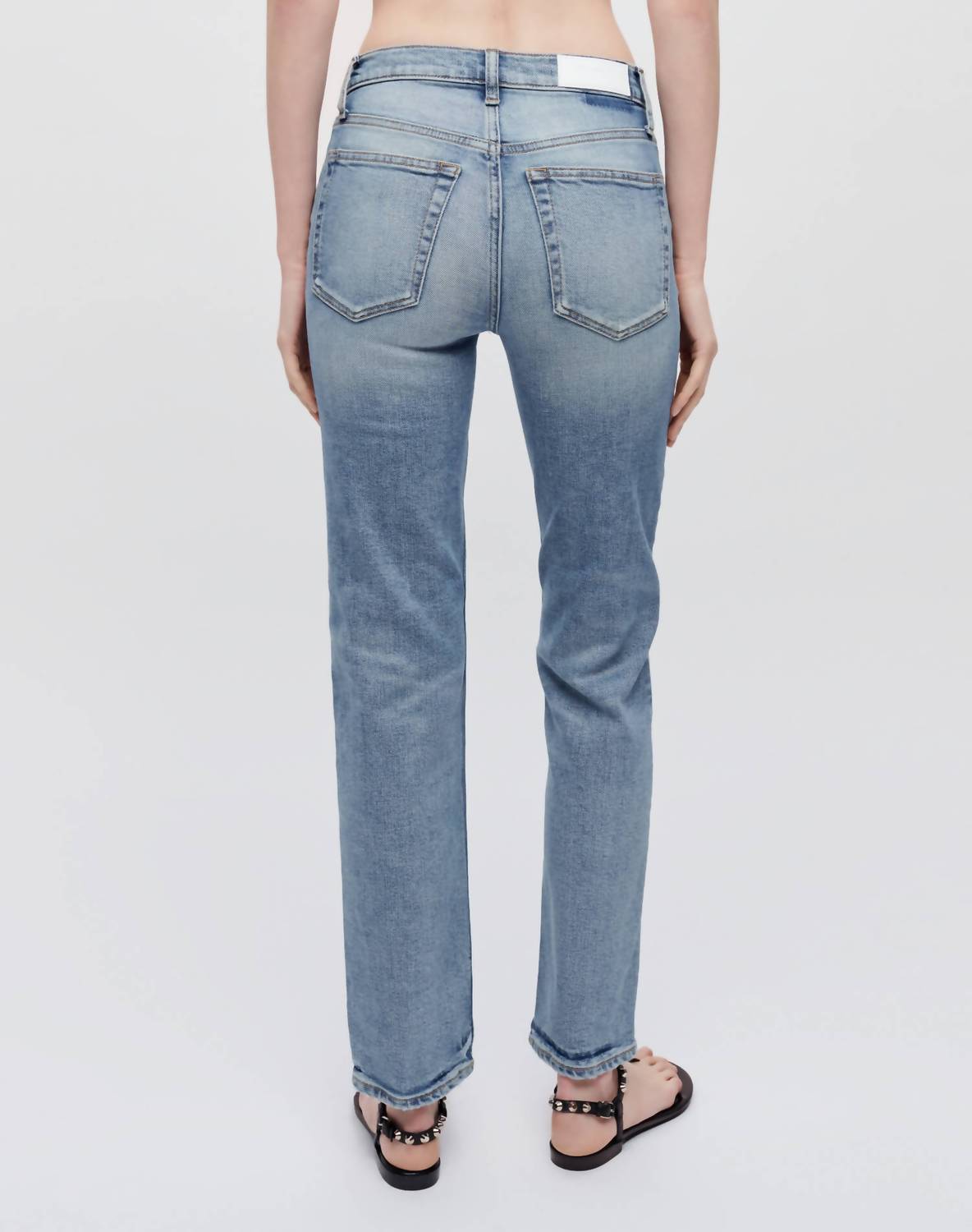 Re/Done - Mid Rise Stove Pipe Jeans