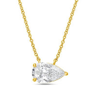 Diana M Jewels - Women's Pear Shape East West Diamond Pendant (4.00 Ct)