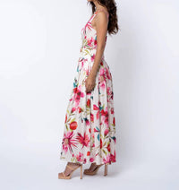 Ciebon - Juno Pomegranate Print Maxi Dress