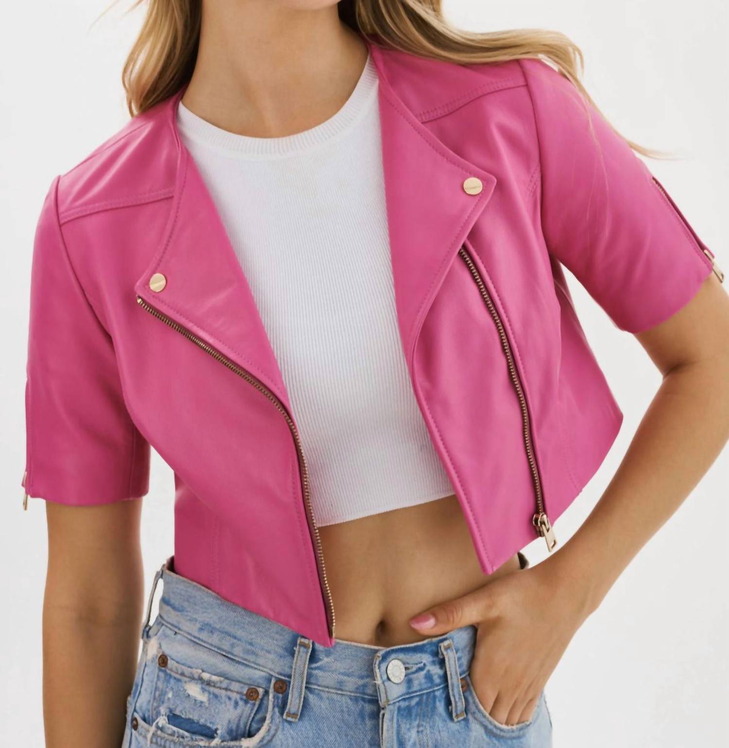 Lamarque - Kirsi Cropped Biker Jacket