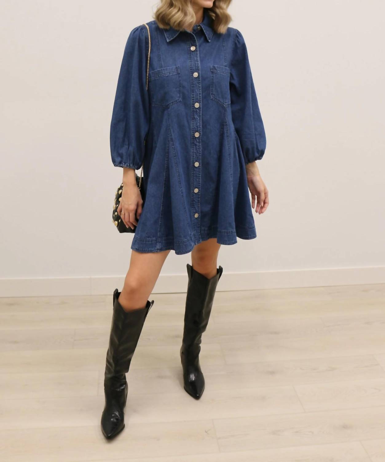 Entro - Jemma Button Front Mini Dress