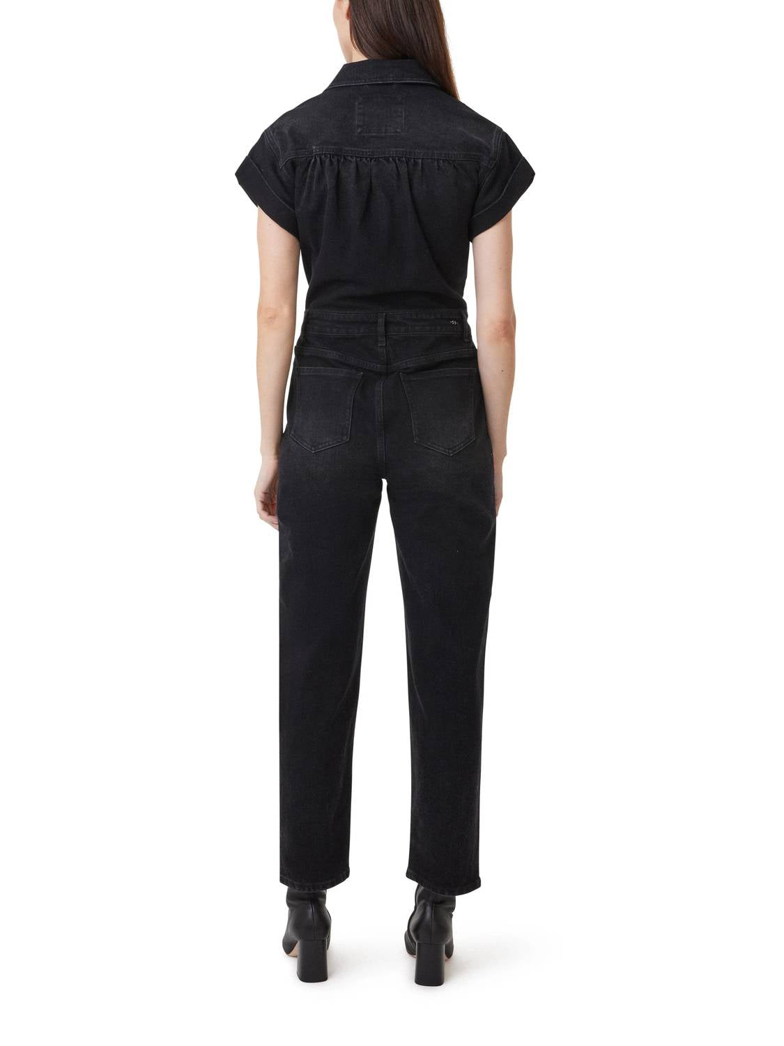Habitual - Rolled Sleeve Denim Jumpsuit
