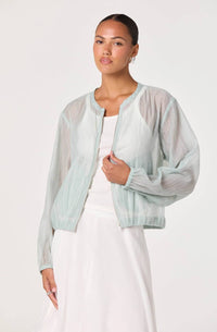 Astr - Aeva Sheer Chiffon Bomber Jacket