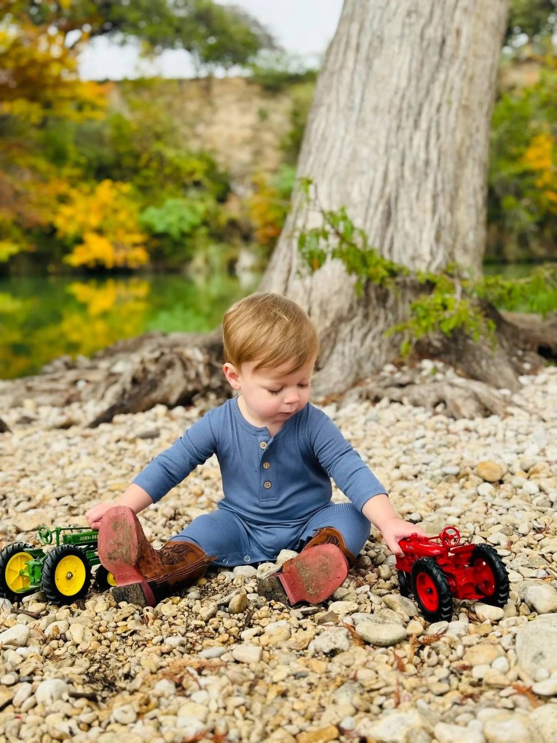 Me & Henry - Boy's Mason Ribbed Romper