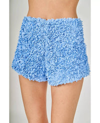 2.7 AUGUST APPAREL 3d Floral Mini Shorts in blue - women's shorts