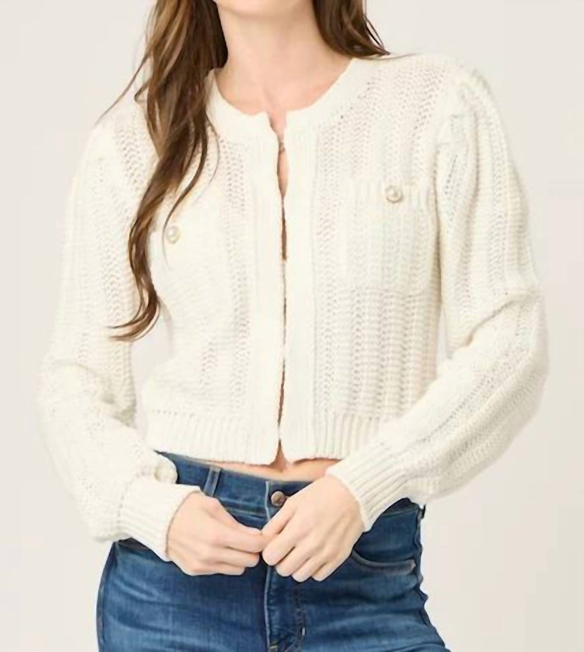 Btb Los Angeles - Jade Crewneck Cardigan