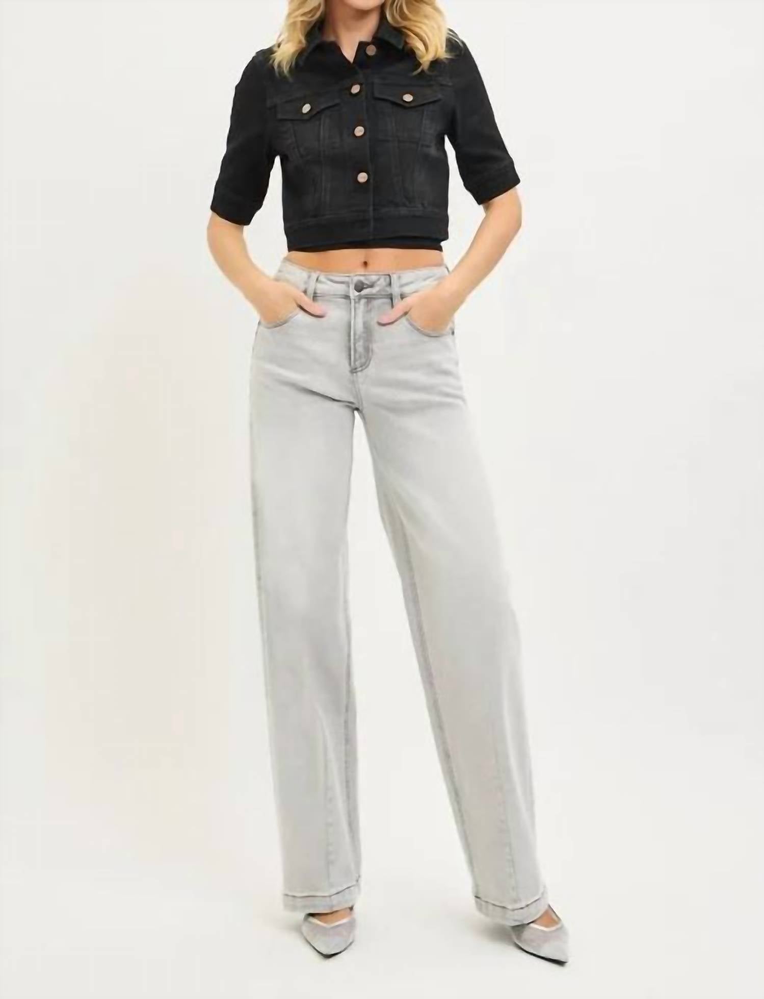 Risen - Emmy Updated Short Sleeve Denim Jacket