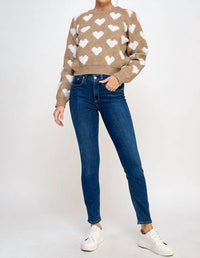 Allie Rose - Sweetheart Texture Pullover Sweater