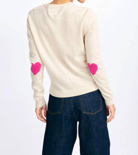 Jumper1234 - Heart Patch Crewneck Top