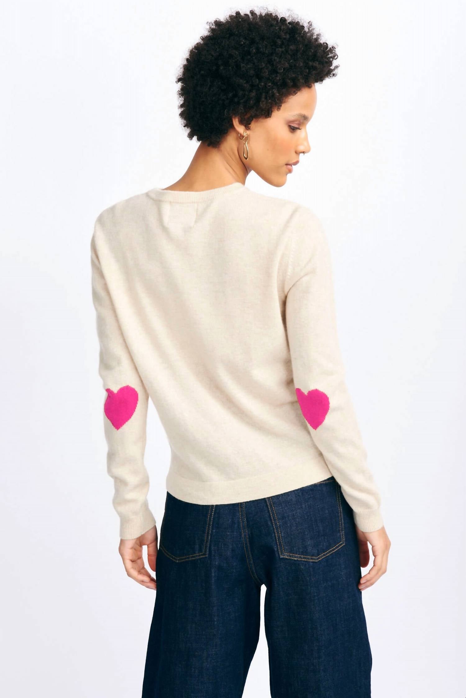 Jumper1234 - Heart Patch Crewneck Top