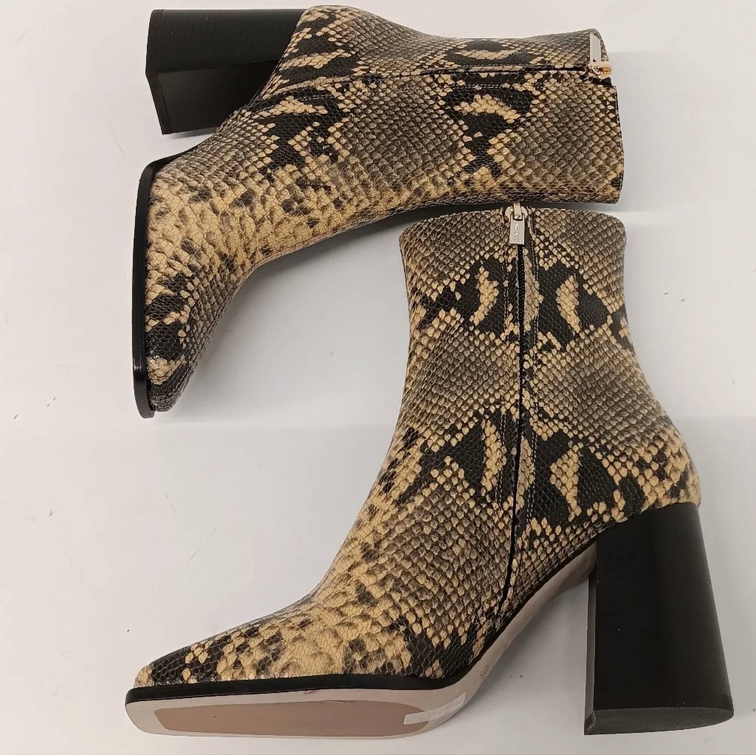 JIMMY CHOO Women's Bryelle 85 Snake Print Leather Ankle Boots in dijon - women's shoe - view 6