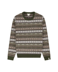 AMUNDSEN Dunkirk Crewneck Sweater in blac grey - men's sweater - alternate view
