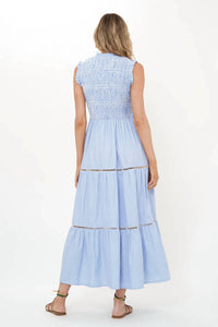 Oliphant - Sleeveless Smocked Maxi Dress