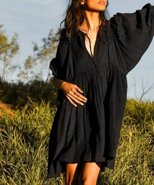 Hiddenbrand - Flowy V-neck Dress