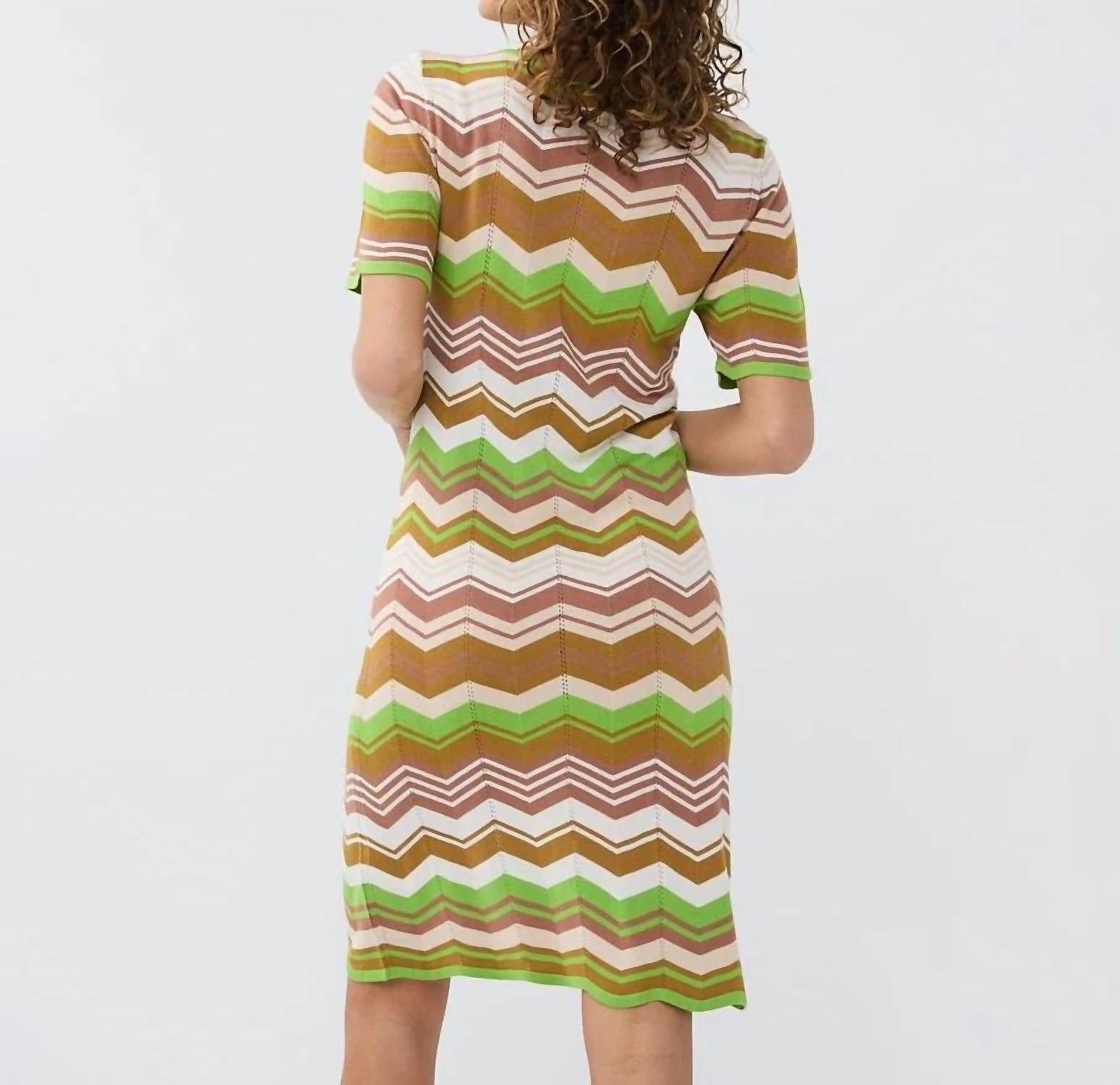 Esqualo - Zig Zag Knit Dress