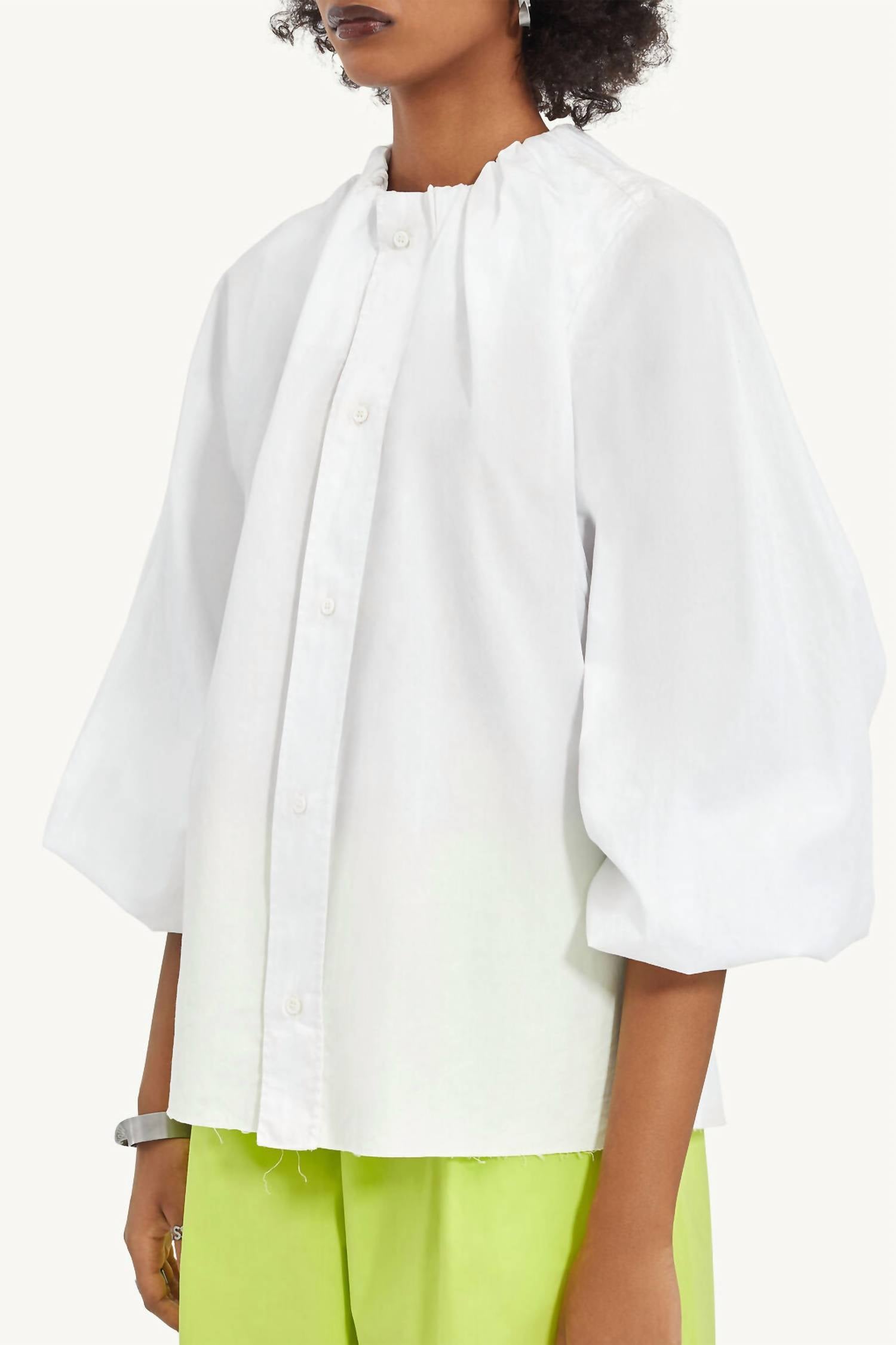 Maison Margiela - GATHERED NECK LONG SLEEVE TOP