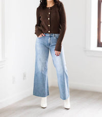 Just Usa - Slim Wide Leg Cropped Jeans