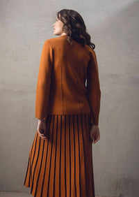 Marble - Pleated Knit Maxi Skirt