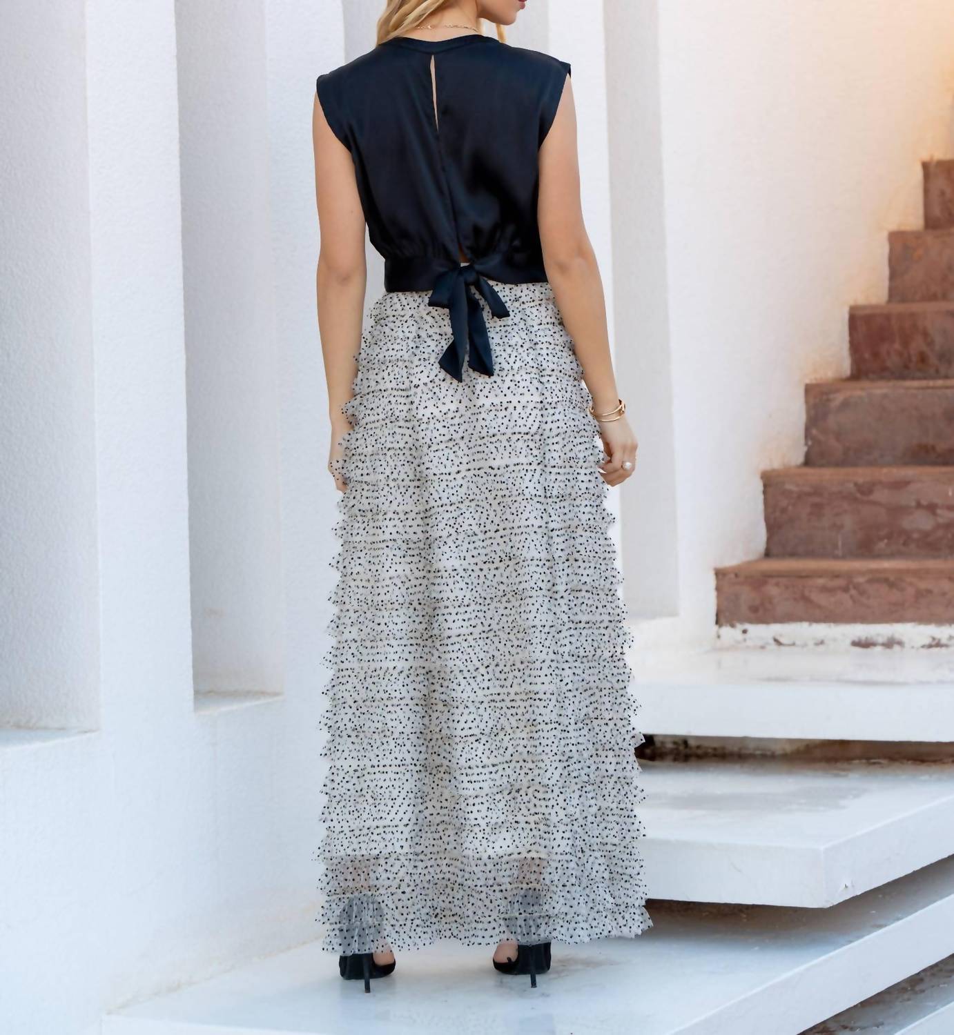 Choklate Paris - Tulle Dotted Maxi Skirt