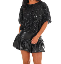 Caramela - Shimmer Sequin Bubble Top
