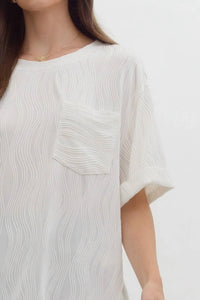 Entro - Wave Textured Short Sleeve Top