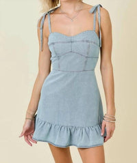 Day + Moon - Ruffle Trim Mini Dress