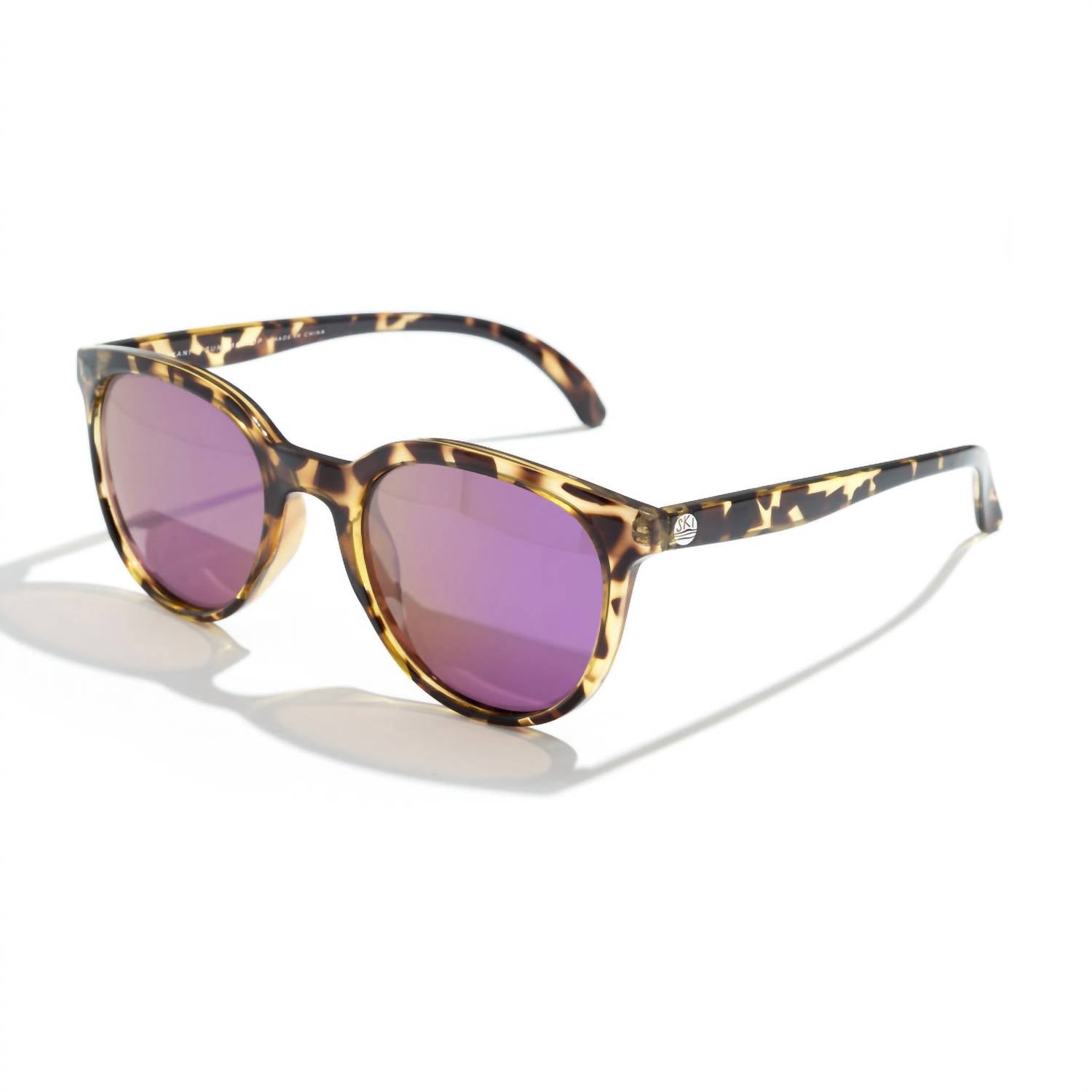 Sunski Women's Makani Round Sunglasses in tortoise flash gold - women's accessory - view 4