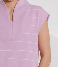 Rae Mode - Modal V-neck Zip Sleeveless Top