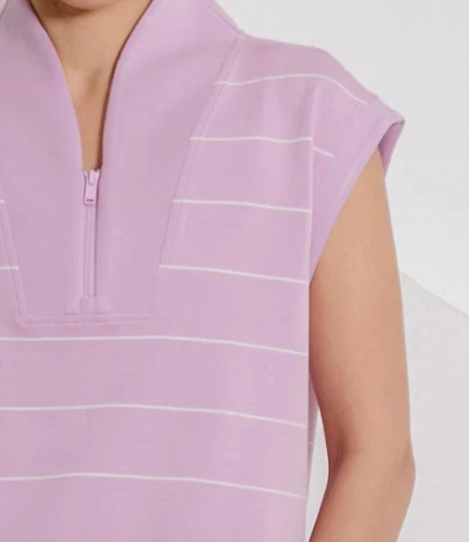 Rae Mode - Modal V-neck Zip Sleeveless Top