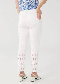 Fdj - Olivia Straight Eyelet Ankle Jeans