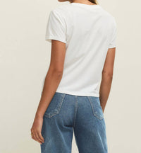 Z Supply Amour Tourist Tee in sea salt 1 - women's t-shirt - detail view