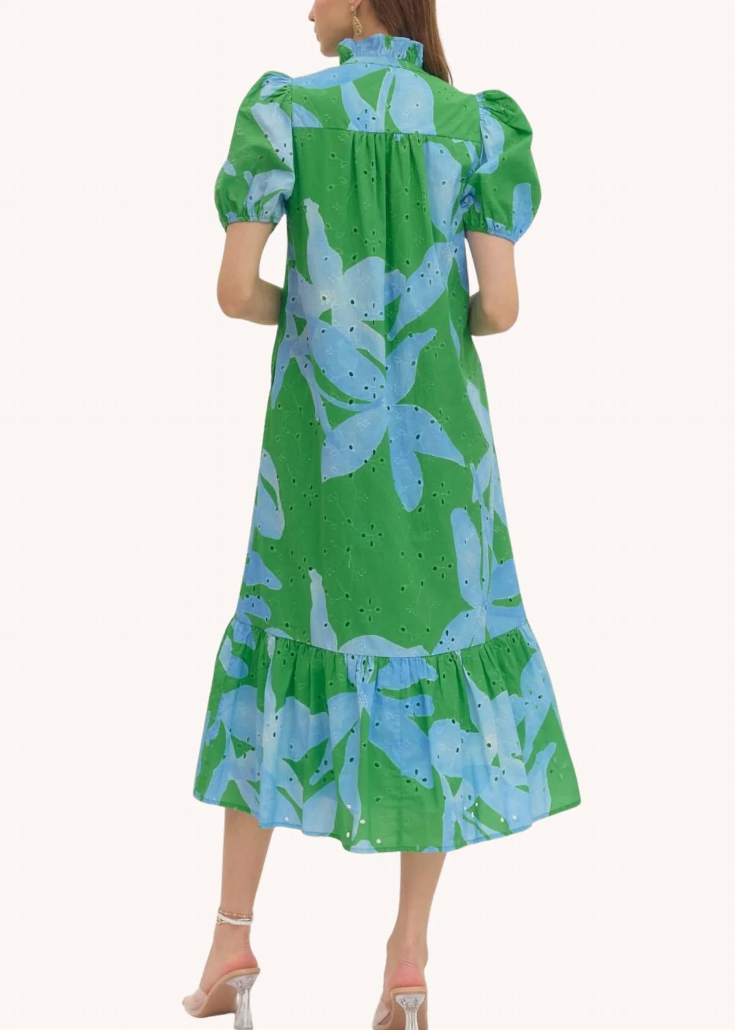 Entro - Botanical Cotton Midi Dress