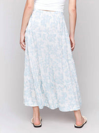 Charlie B - Bloom Print Linen Tier Maxi Skirt