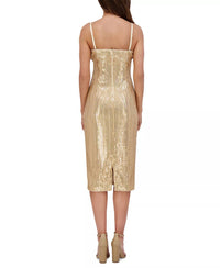 Siena Studio Sequined Midi Dress in gold - women's dress - detail view