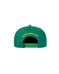 MARKET Men's Smiley 6-panel Hat in green - men's hat - detail view