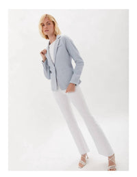 Ecru - KNIT TWILL BLAZER
