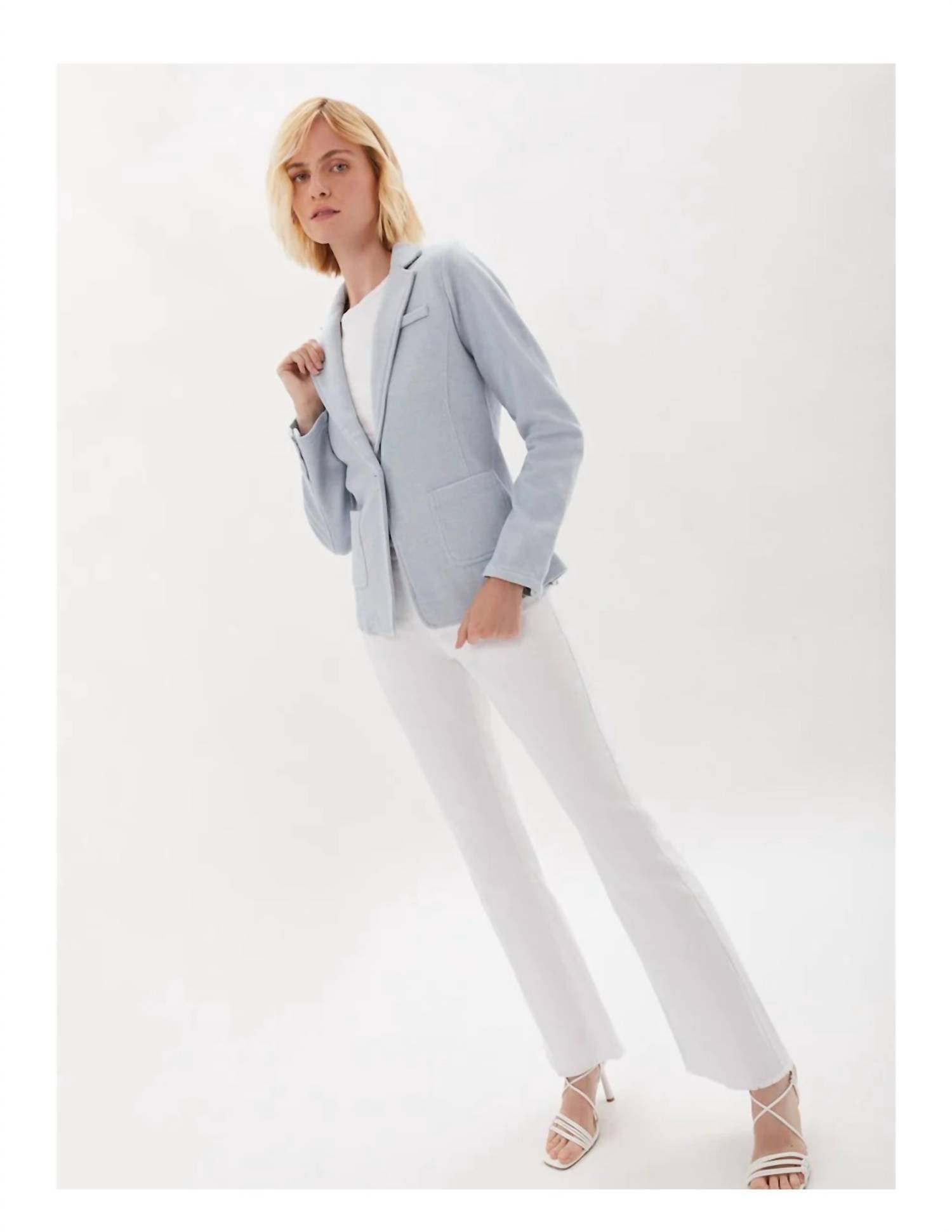 Ecru - KNIT TWILL BLAZER