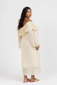 Fashion Szn Curve - Ruffle Bardot Midi Dress - Plus Size